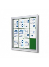 Uzamykatelná informační vitrína SCTF 12xA4 zelená