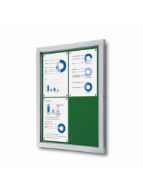 Informační vitrína 4xA4, zelená textilní záda